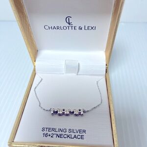 Charlotte & Lexi .925 Sterling Silver “MAMA” Necklace 16”+2” long